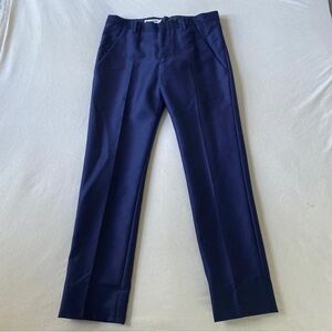 Jil Sander Straight Leg Navy Lightweight Wool Pant Size 36